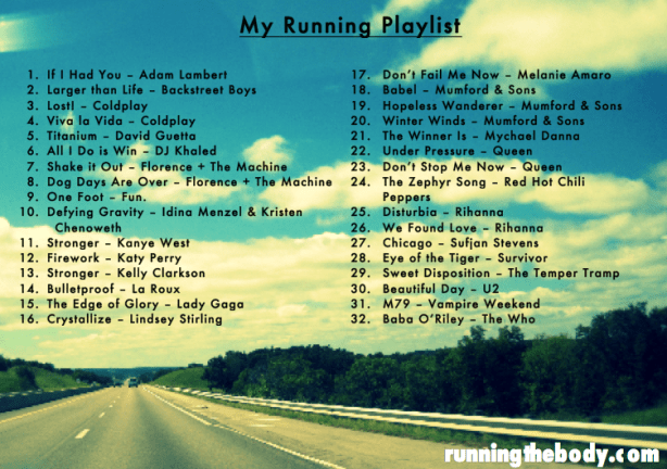 running the body playlist